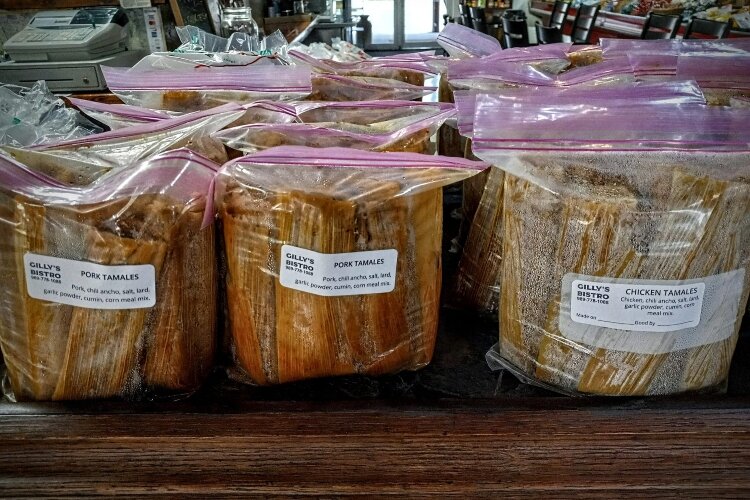At Gilly's, you can pick up a full meal, shop specialty grocery items, or grab a bag of fresh tamales to enjoy later. (Photo courtesy of Gilly's Bistro)
