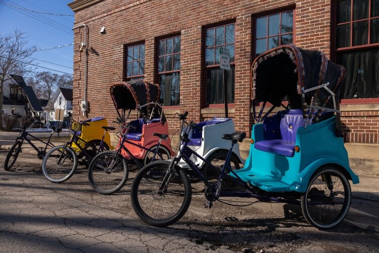 Bayside Buggies consists of four, two-person pedicabs serving Downtown Bay City, but Christopher hopes to expand to larger cabs and to serve the Midland Street area.