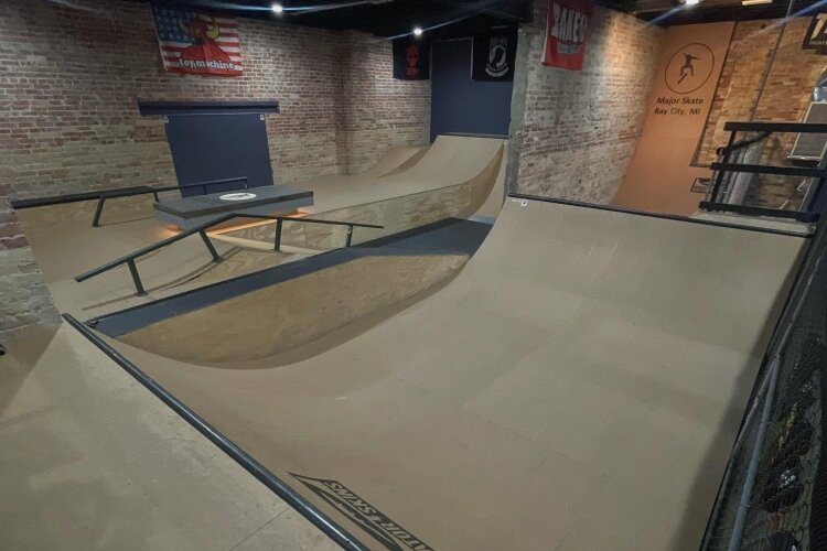 An indoor skateboard park opened this fall near Bay City's Midland Street business district.