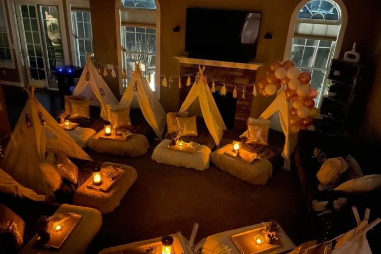 The company provides a range of experiences fitting different themes, including one designed for the kids to stay up all night.