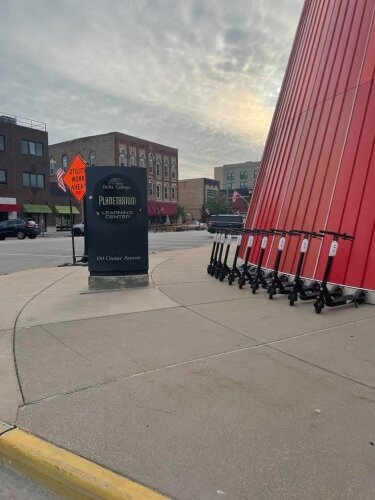 Crews track the scooters and pick them up at the end of the day. From there, the scooters go to a warehouse where they are repaired and recharged to be distributed again for another day of riders.