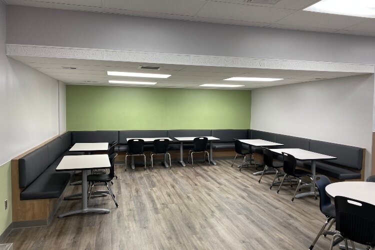  The funds paid for renovations to the mission's dining rooms, including this area that serves women and children. 