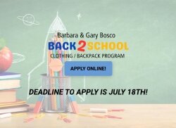 YAC, the United Way of Bay County, and the Bay Area Community Foundation run a Back 2 School program to outfit kids with clothing, shoes, school supplies, and more.