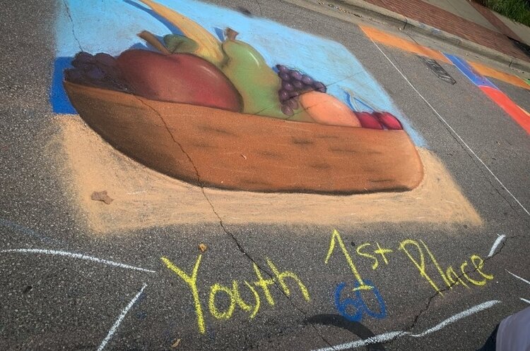 Lillian Graves took 1st place in the Youth Division with a classic fruit bowl at the 2019 festival.