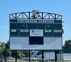 The Pinconning schools booster club purchased a large scoreboard for the football stadium that the superintendent says is the talk of the town.