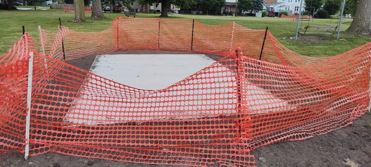 Pads along a walking trail in Maplewood Park will invite walkers to engage in exercises in between getting their steps in.