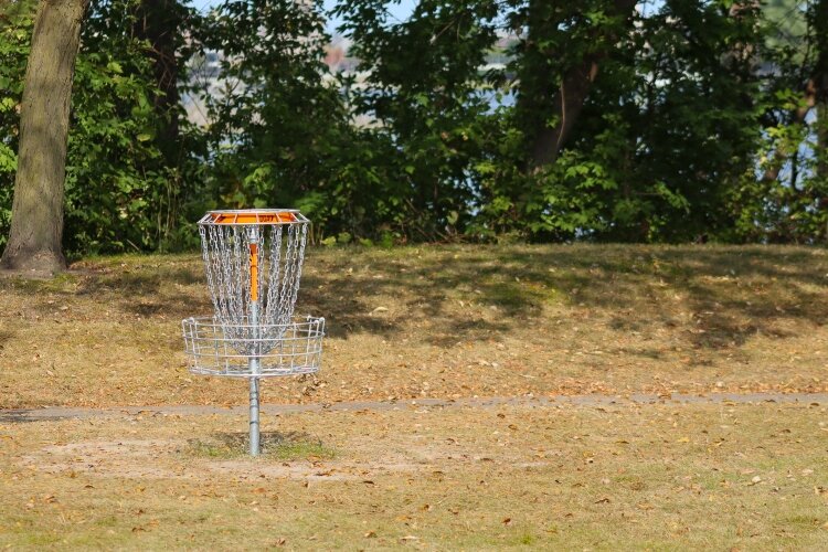 Cooler fall days make it a little more comfortable to play disc golf inside the Ted Putz Nature Area on Bay City's West Side near the Saginaw River.
