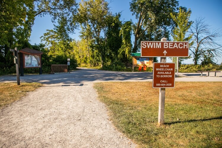 All paths lead to the beach at the Bay City State Park.