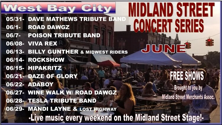 Free shows will keep Midland Street dancing throughout the summer.