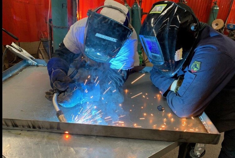 Students choose from seven trades: Precision Machining, Auto Mechanics, Building Trades, Diesel and Heavy Equipment Technology, Electronics and Robotics, Engineering and Drafting, and Welding. (Photo courtesy of the Bay-Arenac ISD Career Center)