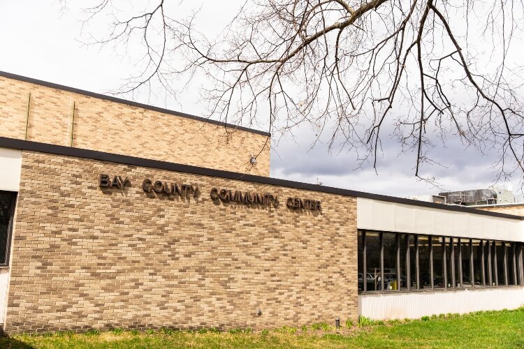 Three pickleball courts fit inside one basketball court at the Bay County Community Center. Pickleball is played on the courts Monday through Saturday.