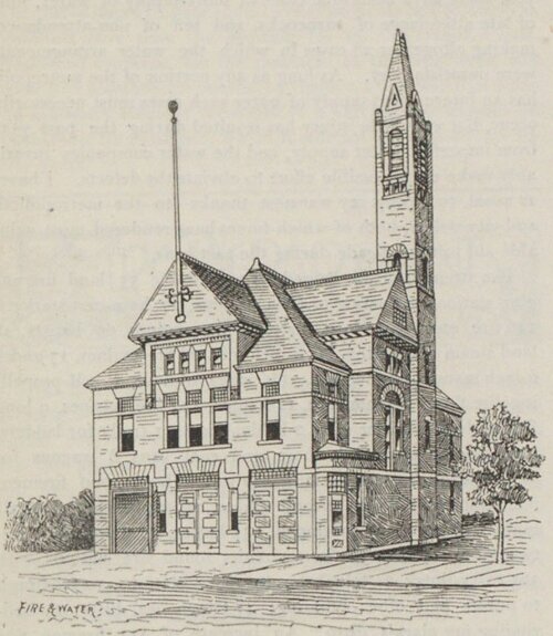 From 1890 to 1916, Fire Station No. 3 served the community from its Washington Avenue location. Now, the building is being remodeled into a museum. (Photo courtesy of the Antique Toy and Firehouse Museum)