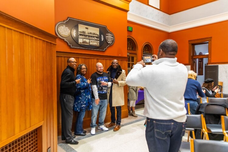 The goal of the gatherings is to create spaces for organic conversations. The atmosphere inside the Pere Marquette Depot for the first live show in Bay County met that expectation.