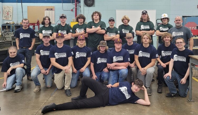 The 2023-24 Precision Machining program at the Bay-Arenac ISD Career Center is one of seven programs focused on the skilled trades. (Photo courtesy of the Bay-Arenac ISD Career Center)