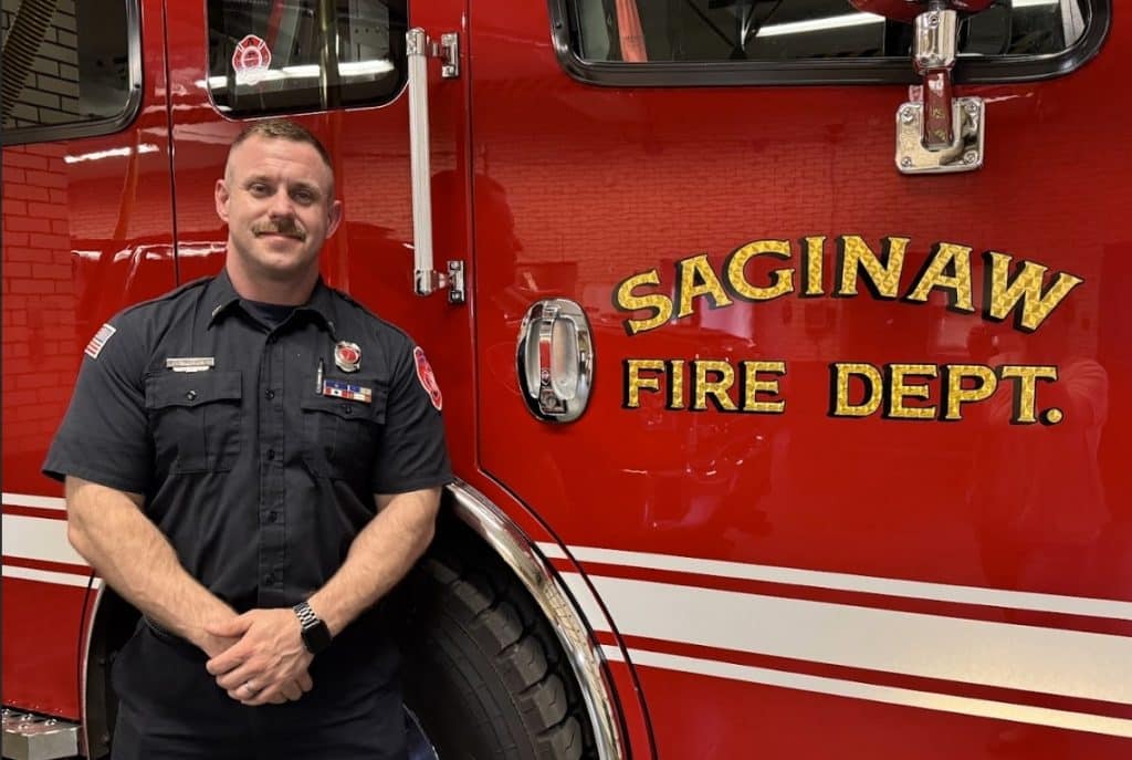 Lieutenant Cody Beaver of the Saginaw Fire Department